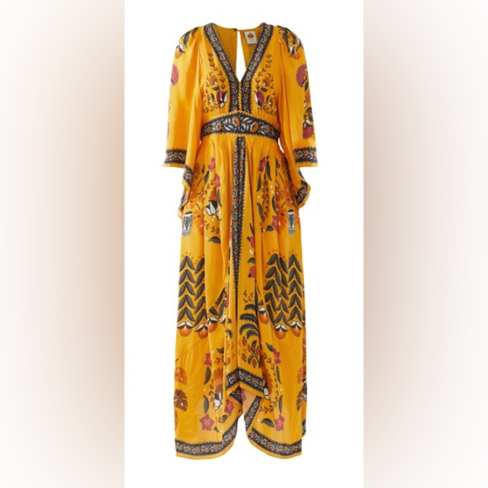 NWT FARM Rio Tropical Tapestry Kaftan Dress - Picture 6 of 12